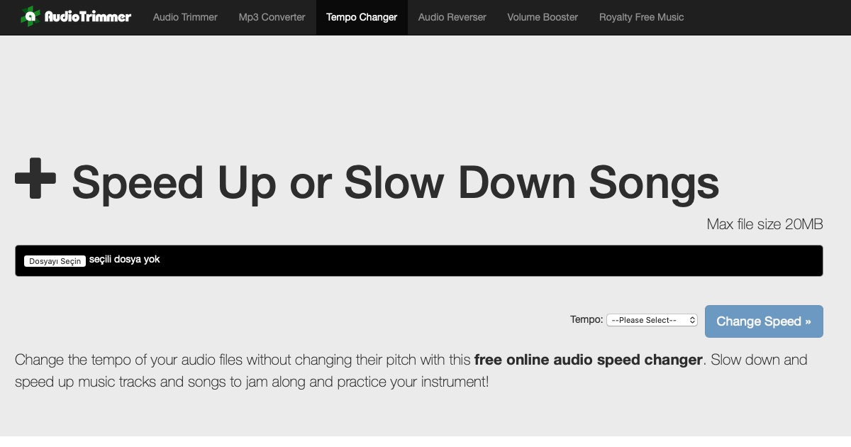 Online Audio Speed Changer - Slow Down & Speed Up Music