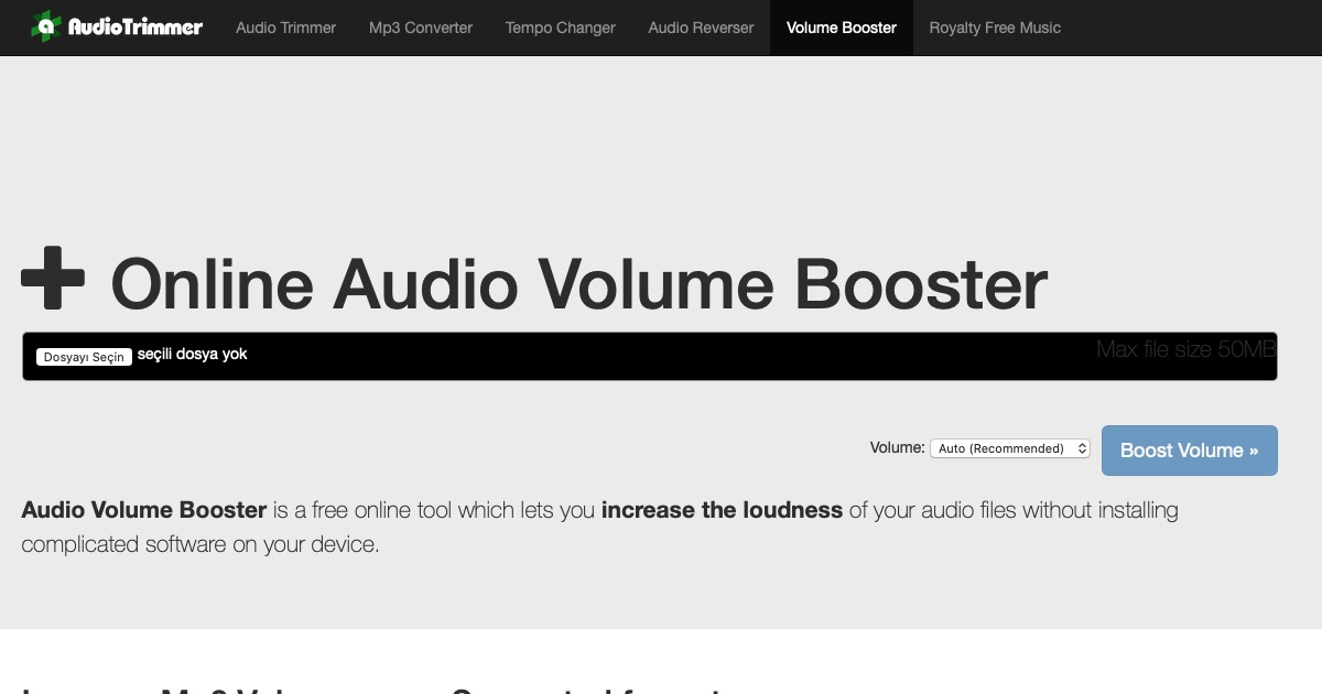 Online Audio Volume Booster Make Mp3s Louder